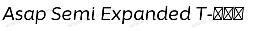 Asap Semi Expanded T字体转换